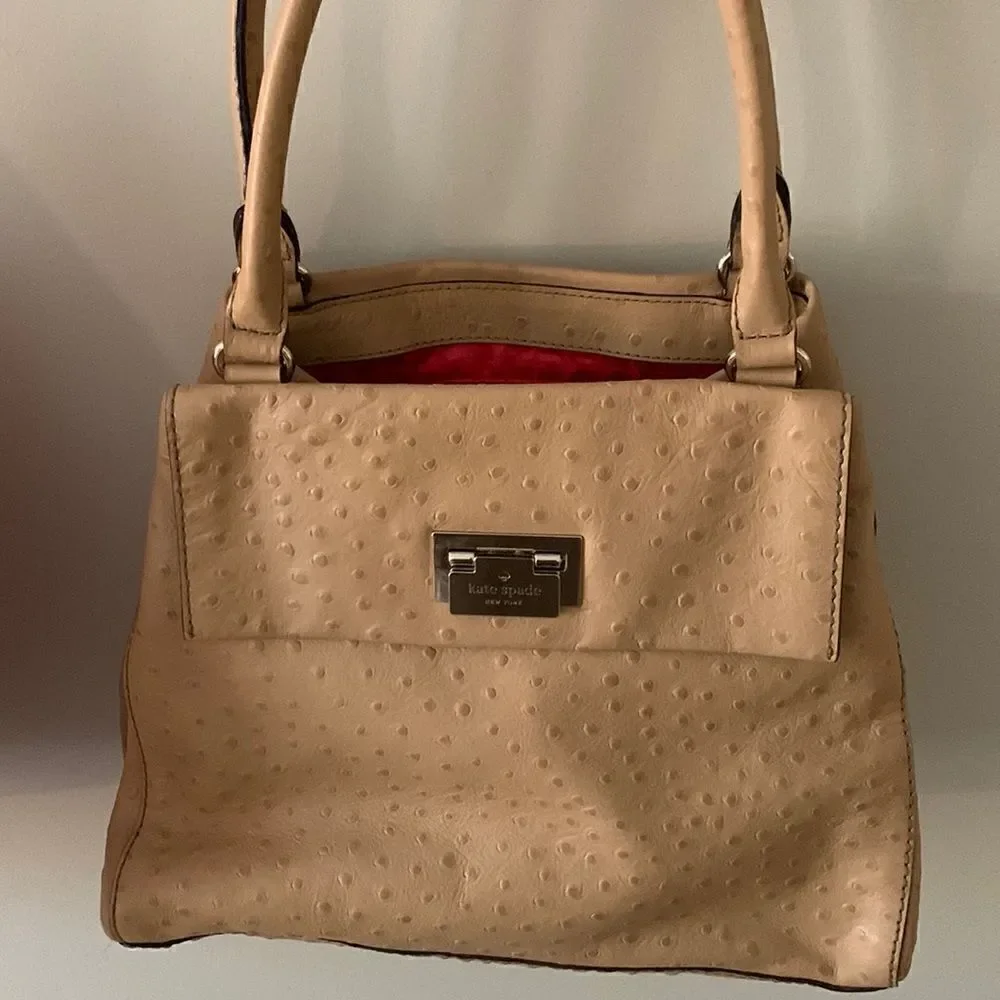 Kate Spade ostrich leather bag
